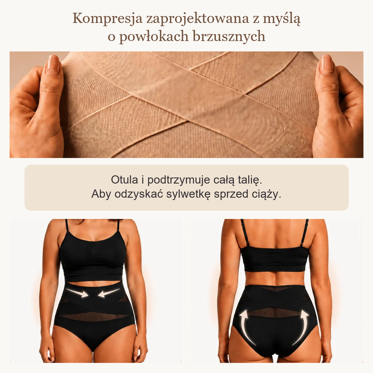majtki modelujące z wysokim stanem